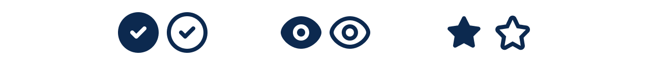 Filled vs. stroke iconography